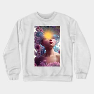 Vicky has her head in the floral clouds Crewneck Sweatshirt